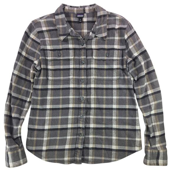 Patagonia Tops - Patagonia | Grey Plaid-Button Up- Fjord Flannel | Size Small